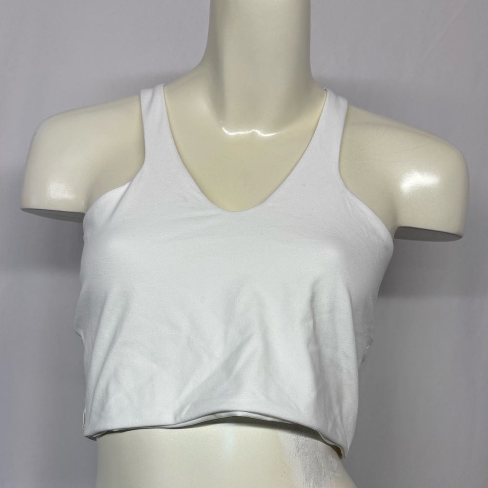 Size L/XL Lululemon Athletica White Cropped Tank Top